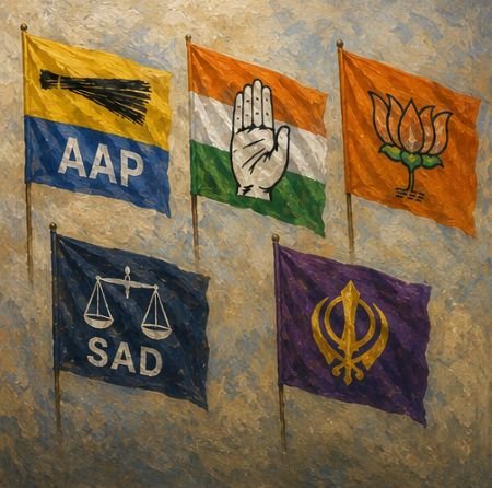 Punjab Political Parties Flags