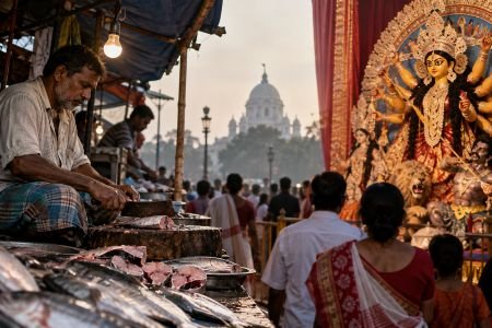 Durga Puja Fish Market
